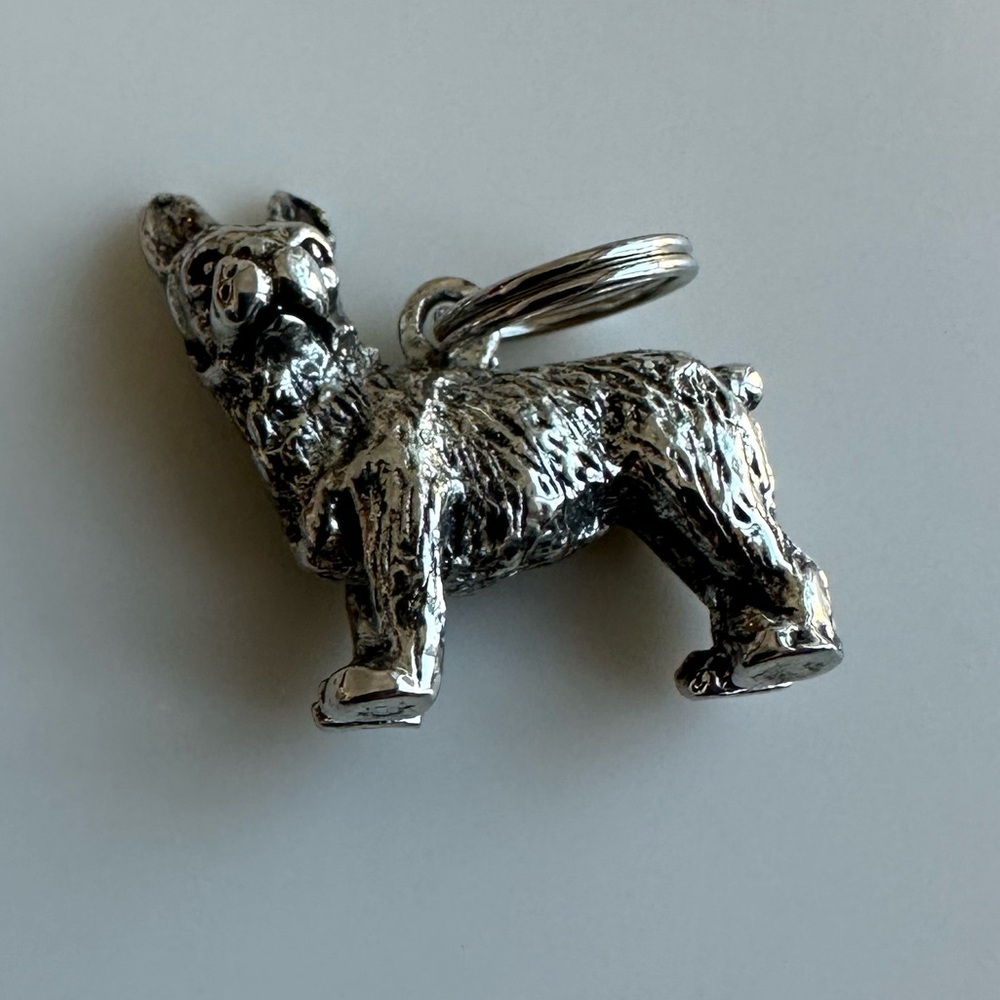 Sterling Silver Boxer Dog Charm for Charm Bracelet Dog Lover